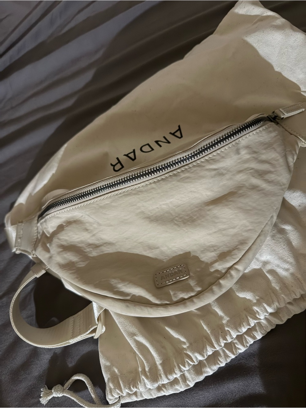 ANDAR Tatum Activi MINI in Cream Crossbody Belt Bag